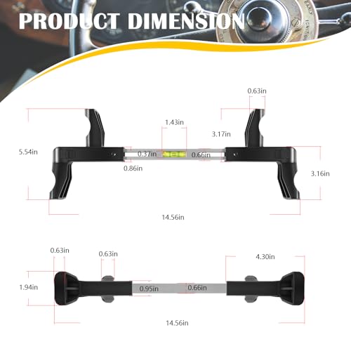 Image of Steering Wheel Level Alignment Tool Fit for Most Steering Wheels With an Internal Diameter 170-250mm + 280-340mm, Spring-Loaded Steering Wheel Holder Level (Double Side)