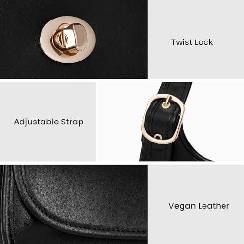 Shoulder Bag Purse for Women Crescent Bag Faux Leather Shoulder Handbags Trendy Cashin Carry Everyday Bag3