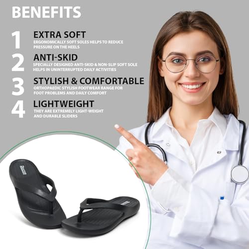 Image of DOCTOR HEALTH SUPER SOFT Stylish Ultra Soft Slippers with Cushion | Comfortable, Premium and Bright Colorful Flip Flops | Lab Tested Cushion and Bounce | Cushioned Footwear | Trendy Women Slippers
