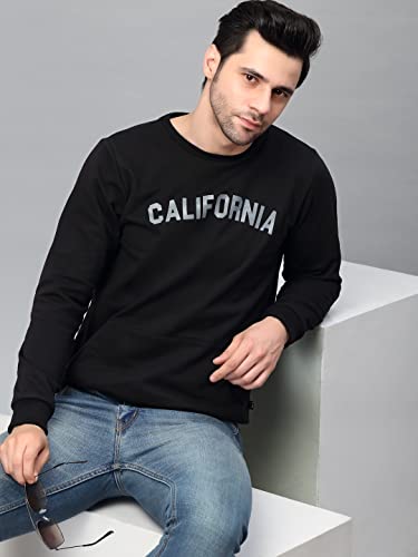 Image of Rigo Fleece Printed Round Neck Sweatshirt for Men | Full Sleeves Sweatshirt for Men | Casual Wear & Stylish Sweatshirts for Men