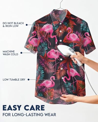 Image of 99TIMORO Fathers Film Button Down Shirt for Men, Funny Hawaiian Short Sleeve Top, Summer Beach Gifts