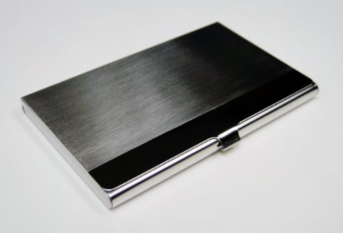 Tapp Collections Business Name Card Holder Stainless Steel Case - Polish Edge Strip4