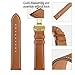 FAGWIG Genuine Leather Watch Band for Women Men Quick Release Spring Bars Bands 20mm 22mm Top Cowhide Calfskin Wristband Replacement Watchband Strap Butterfly Buckle