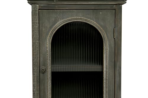 Image of LKTART 60 inch Tall Kitchen Pantry Storage Cabinet,Narrow Display Cabinet | Solid Wood Frame;Farmhouse /French Country Narrow Corner Glass Display Cabinet;Narrow Storage Cabinet;Tall Accent Cabinet