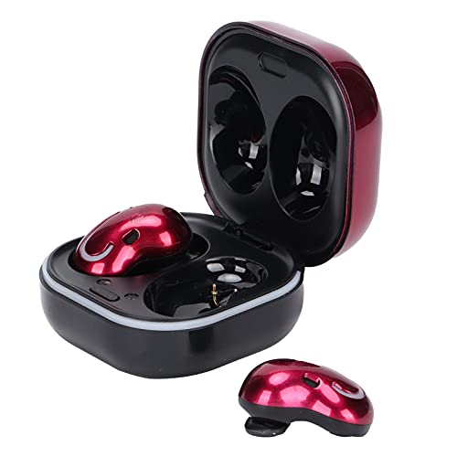 Mini Véritables écouteurs sans Fil, écouteurs de Sport Bluetooth 5.1 de Poche, écouteurs Intra-Auriculaires HiFi à Réduction de Bruit avec étui de Chargement à Affichage Numérique à LED(Violet) Cover