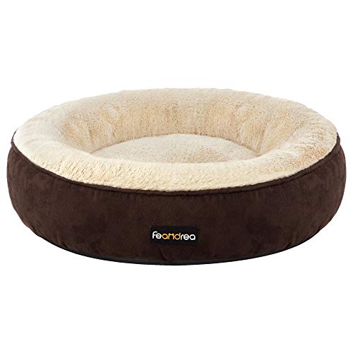 Feandrea Cuccia per Cani, a Forma di Ciambella, 50 cm, Marrone PGW050K01