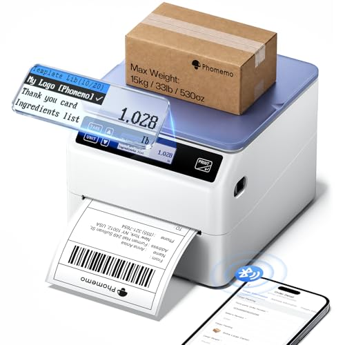 Phomemo Bluetooth Shipping Label Printer 4x6 with Scale - image 1