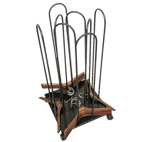 Support de cintres en métal à roulettes argenté 39x39x80 cm pour ranger la buanderie