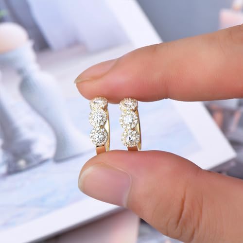 14K Gold VVS1 D-Color Hinged Hoop Earrings for Women, Thoughtful Present for Loved Ones or Friends4