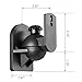 WALI Speaker Wall Ceiling Mounts One Pair, Bookshelf Speaker Wall Mount Brackets, Surround Sound Speaker Mounts, Hold up to 7.7 lbs (SWM202), Black