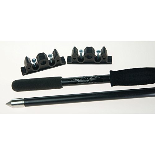 PANTHER MARINE KPP100B King Pin Anchor Pole - 2 Piece, 10' - Black