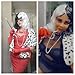 QAQ-COSPLAY Cruella Deville costume Women with Wig Accessories for Halloween Themed Party Dress Up