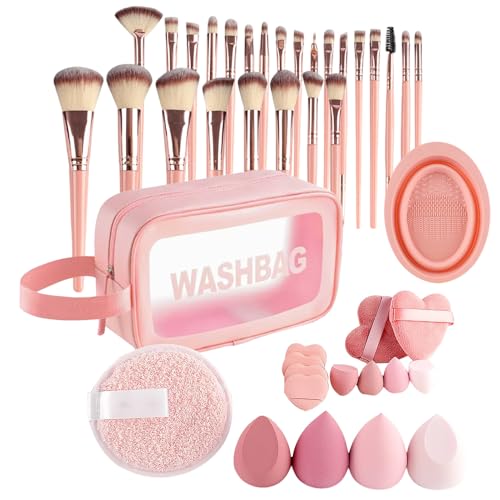 Kit Di 46 Pezzi Per Makeup Con Borsa, 25 Pennelli