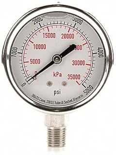 Pressure Gauge, Liquid Filled, 2-1/2 in