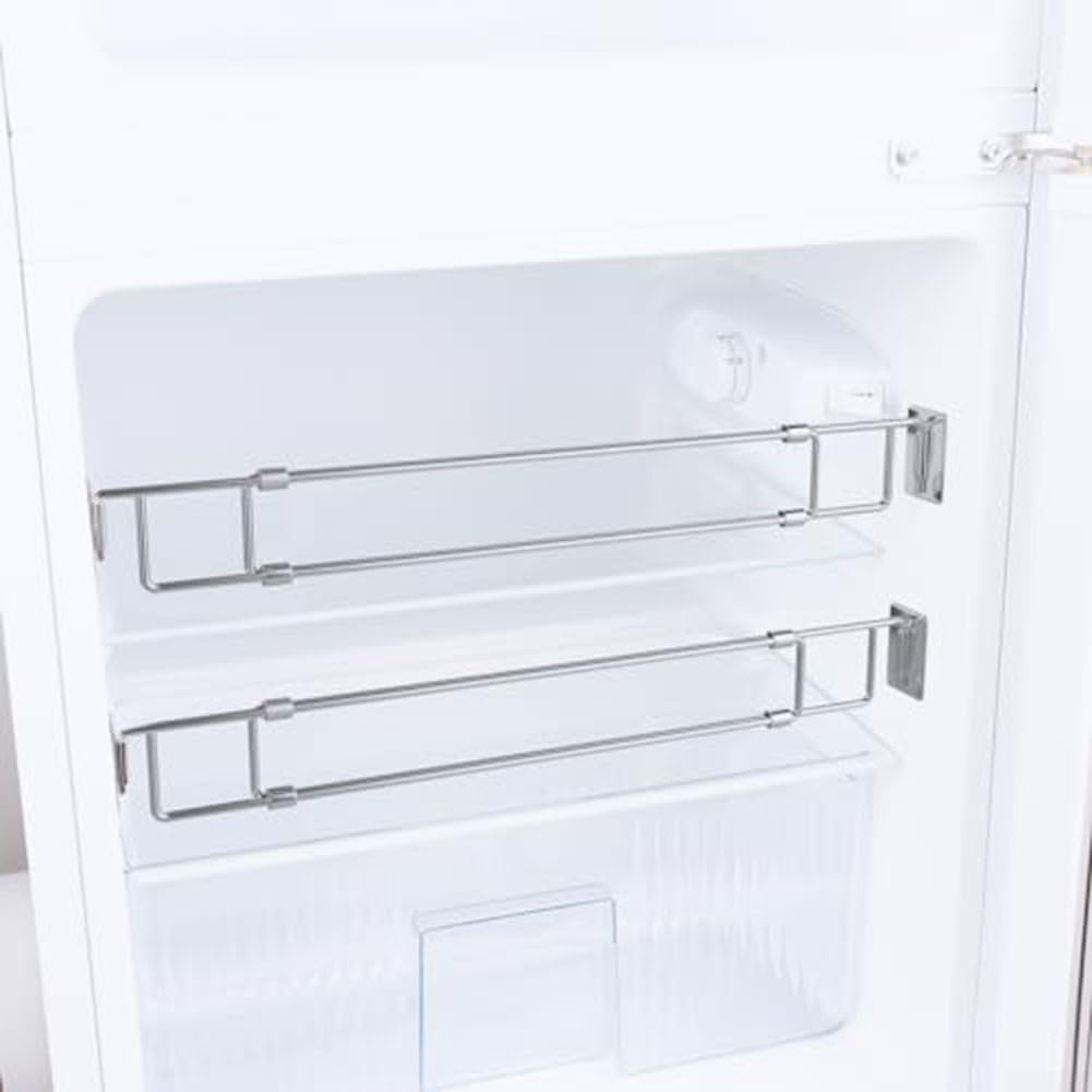 Barre regolabili di sicurezza per camper, 2 pezzi, staffe telescopiche per allungamento, staffe fisse in acciaio inox, aste di tensione regolabili, per frigoriferi, armadi, armadi
