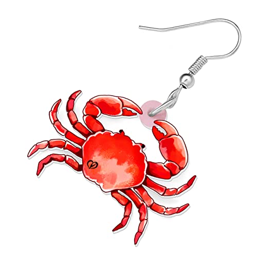 Acrylic Cute Ocean Animals Crab Turtle Octopus Jellyfish Dangle Drop Earrings for Women Sea Life Jewelry Gifts for Beach Party Charms3