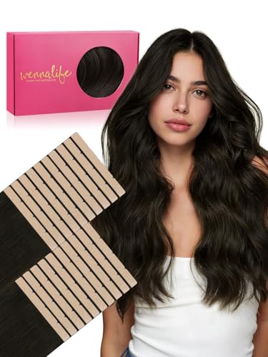 Image of WENNALIFE 3.15 inch Wide Tape in Hair Extensions Human Hair, Tape in Weft