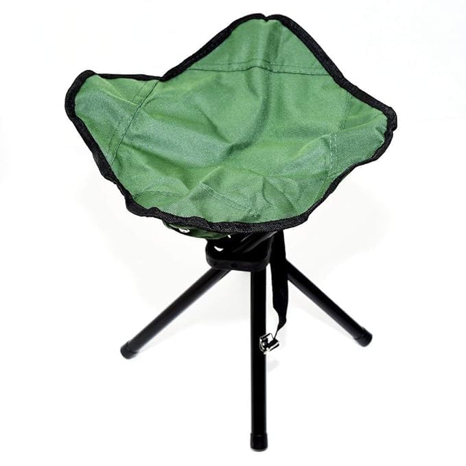 Image of 4 Leg Fordable Camping Stool - Fordable Stool Portable Travel Chair Fou
