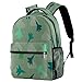 Rucksack Für Mädchen Kleinkind Kinder Teenager Kampfflugzeuge Muster Grüne Wolke Schulbüchertasche Für Grundschulkinder 29.4x20x40cm