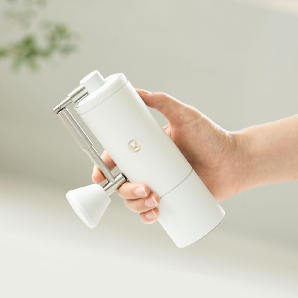 TIMEMORE C5 Pro Molinillo manual de café con mecanismo cónico S2C-420-III, ajuste de precisión de 0,031 mm, molinillo manual portátil de metal completo para Espresso/French Press/Pour Over - Blanco