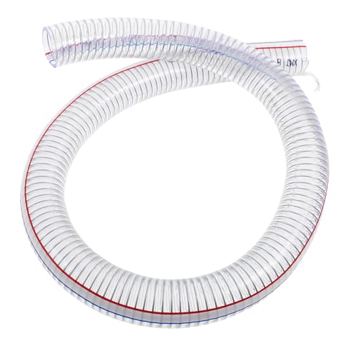 HEALSOPTHY Tubería de Vacío Industrial de PVC Refuerzo de Alambre de Acero 1 Metro 32Mm*40Mm Resistente a Ácidos y Álcalis para Aplicaciones Industriales