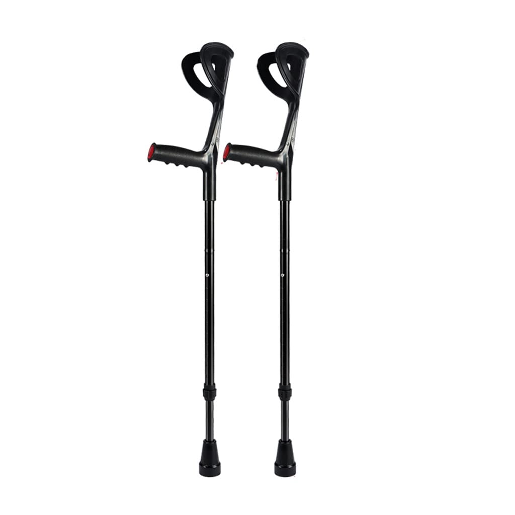 XMING Muletas de Codo Muletas de Brazo Jóvenes Fractura Muletas Dobles Muletas de axila Muletas Plegables Antideslizantes Ayudas for Caminar (Color : Silver, Size : B)