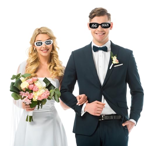 Image of Flutesan Personalized Rectangle Sunglasses with Marker Pens for Adult DIY Custom Birthday Wedding