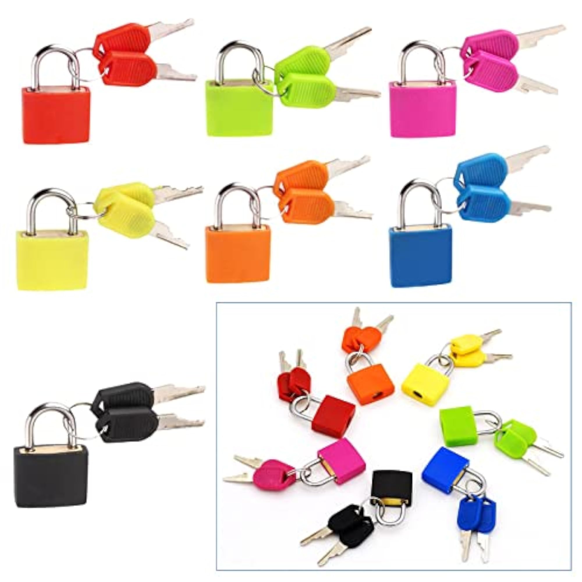 Mini Padlock Anti Theft Lock for Jewelry Box Black