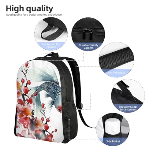 Mochila unisex impermeable para senderismo con diseño floral miniatura 5