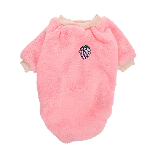 LIOOBO 1個 ペット用の服 classic ダックスフンド 犬のジャンパー 犬のおもちゃ コットンペットドッグコート 車 衣服 暖かい犬服 子犬の衣装 犬の冬のコート ポリエステル ピンク