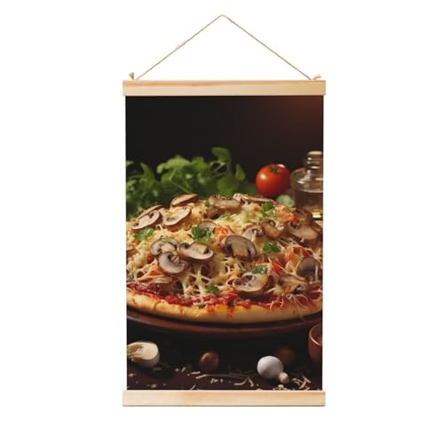 Poster pizza encadré pour relooker un mur vide de cuisine 91,4 x 61 cm