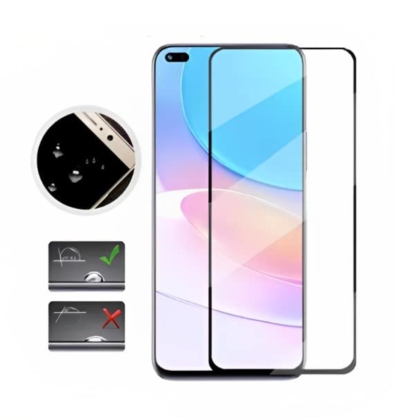 Image of Screen Protector for Huawei Honor Nova 8i (Black) Tempered Glass Edge-to-Edge 6D Screen Guard With Installation Ki