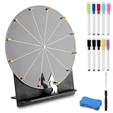 Afenau Glücksrad zum Drehen, 30cm 12 Slots Glücksrad Zum Selbstgestalten mit 10 Markierstift, Gluecksrad Gluecksrad mit Ständer, Drehrad Glücksrad für Lotteriespiele, Party, Verkaufsförderung, Schule