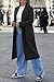 Cicy Bell Womens Open Front Pea Coats Classic Lapel Long Trench Coats Loose Fall Winter Outwear with Pockets