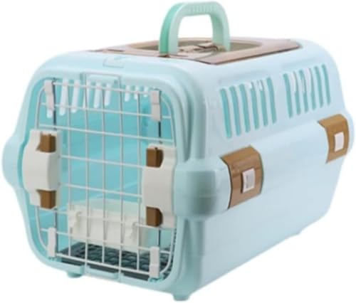 Vilom ドライブペットキャリー クレート 小型犬用 2サイズ 天窓付き ツードア 猫 キャリー 犬 キャリー 小動物 キャリー ペットキャリー ゲージ ハードキャリー 取っ手付き 室内用ハウス 大きめ 持ち運び 航空輸送ボックス 旅行 通院 防災 簡単