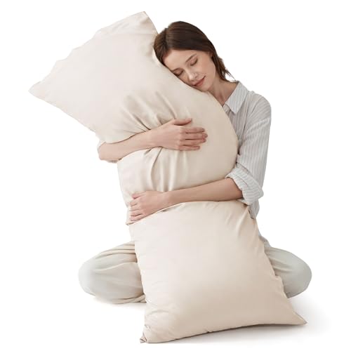 Image of Bedsure PureWoven Body Long Pillowcase, 100% Rayon Derived from Bamboo