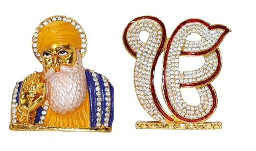 KULIA® Guru Nanak Sikh-Symbol Ek Onkar indische Göttin dekorative Statue religiöse Zeichen handgefertigte Metallskulptur für Zuhause Tempeldekoration Sikh-Symbol Statue der Hindu-Götter Sikh KULIA® Guru Nanak Sikh-Symbol Ek Onkar indische Göttin dekorative Statue religiöse Zeichen handgefertigte Metallskulptur für Zuhause Tempeldekoration Sikh-Symbol Statue der Hindu-Götter Sikh