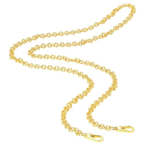 Image of jiesinlov Purse Chain Strap CrossBody Handbag Gold Chains Shoulder Bag Strap Replacement,with Metal Buckles (D 47.2in)