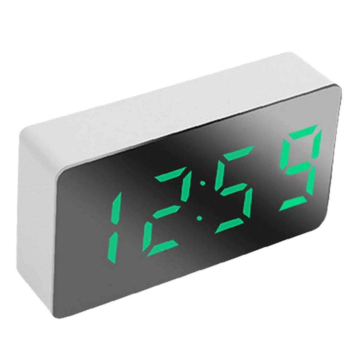 Zonster Led Multifunctional Mirror Clock Digital Alarm Snooze Display Time Night LCD Light Table Desktop USB 5v/no Battery Home Decor, Red