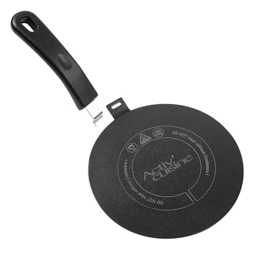ACTIV CUISINE Inductie-adapter, plaat, 24 cm, warmteverspreiding, van roestvrij staal, met afneembare handgreep en basis, inductie-diffuser voor het gebruik van koffiezetapparaten, zwart