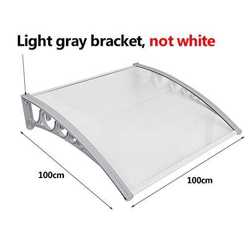 Auvent de porte 100x100 cm avec housse durable pour entrée - 5