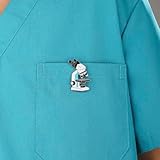 MEDFOLY Microbiology Microscope Enamel Pin Laboratory Biology Brooch Badge for Scientist Lab Professional Medical Student
