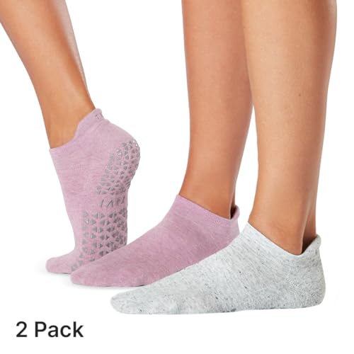 Image of TAVI Savvy Pilates Socks with Grips for Women, Multi-pack