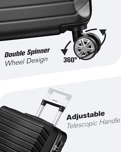 10 Piece Luggage Sets, 3 Piece Suitcase Set, 20 Carry on Luggage, 24 and 28 Checked Luggage with 7PC Packing Cubes image 2