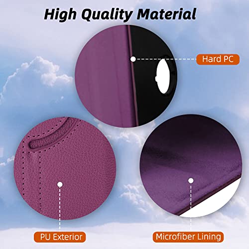 Image of TGK Rotating Cover for Samsung Galaxy Tab S9 FE 10.9 inch Tablet 360 Degree Rotating Leather Flip Case (Purple)