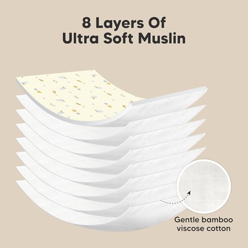 KeaBabies 5-Pack Muslin Baby Burp Cloths for Boys and Girls and 8-Pack Baby Bandana Bibs - Cotton Kids Washcloths, Burping Rags - Drool Bibs for Kids, Toddlers4