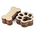 Framendino, 24 Pack Unfinished Wooden Dog Bone Dog Paw Cutout Ornaments for DIY Crafts