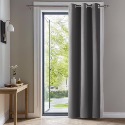 Image of Deconovo Blackout Curtain for Living Room 63 Inches Long, Door Curtain