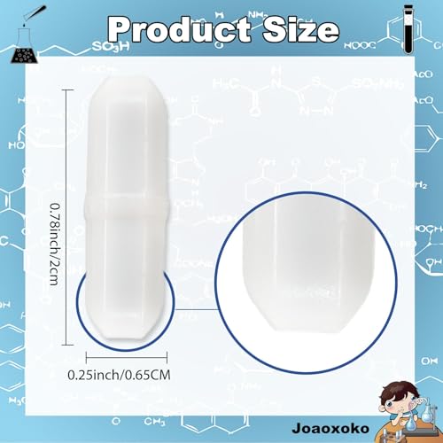Agitateur magnétique PTFE blanc 20 mm pour mélanges sans contamination - 2