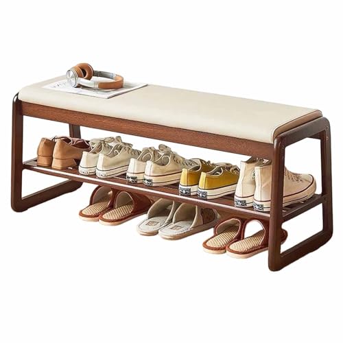Banc d'entrée en bambou avec rangement pour un accueil chaleureux
